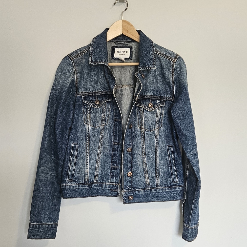 Forever 21 Blue Jean Jacket Classic Style